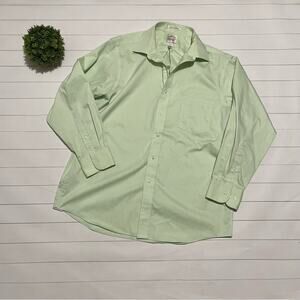 Eagle Mint‎ Green Hutton Front Collared Mens Dress Shirt Size 16.5 32/33
